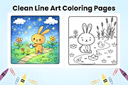 Hello Spring Fun Kids Coloring Pages, an Illustration by Ink Gallery (Thumbnail 4 of 4)