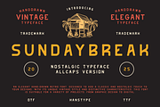 Sundaybreak - Retro Font, a Font by Hanstype.com (Thumbnail 1 of 11)