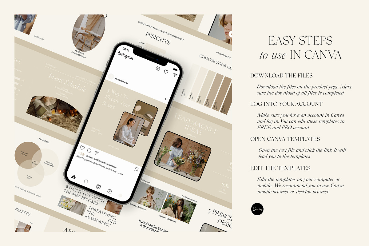 Muse Social Media Pack Canva, a Social Media Template by Feel This (Photo 7 of 32)