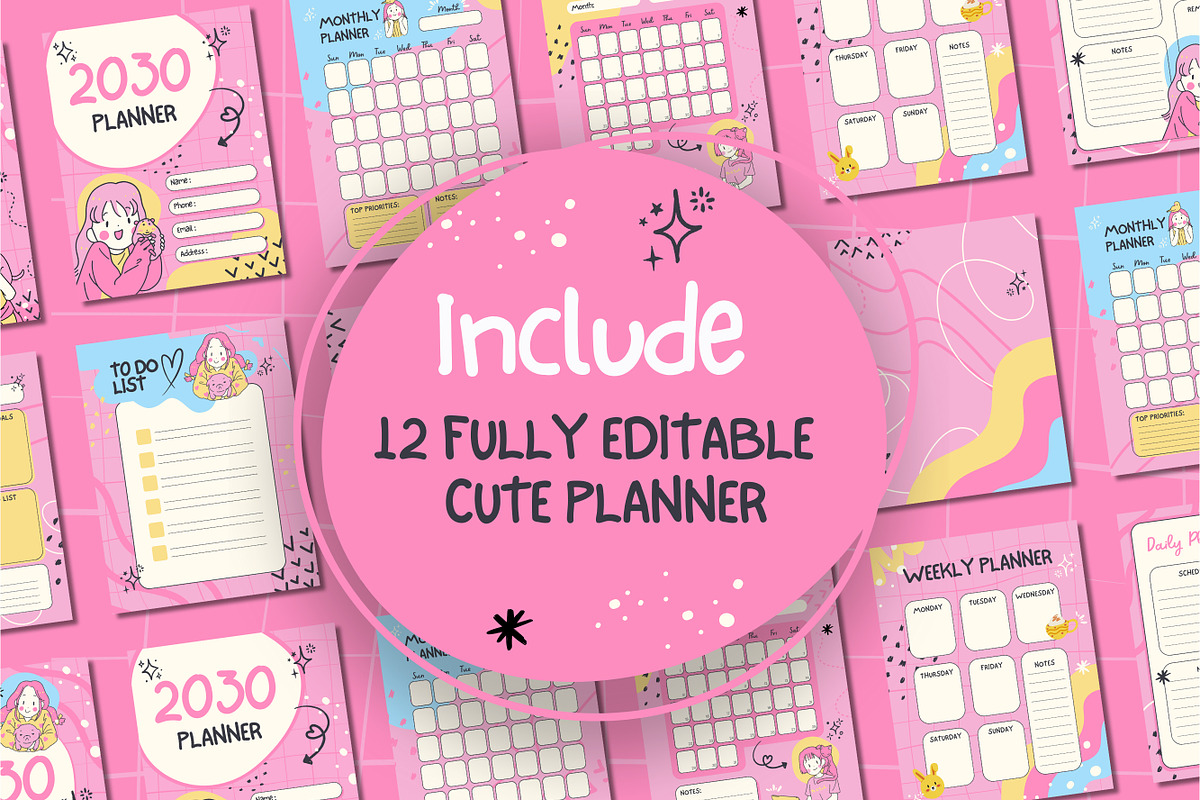 2030 Planner Canva Template Pack, a Design Template by TemplateCastleStore (Photo 4 of 5)