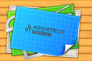 7 blueprint architect backgrounds, an Illustration by LineTale (Thumbnail 4 of 5)