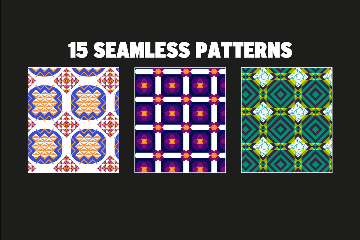 Colourful Seamless Patterns, a Pattern Graphic by Joseph Chernashki (Photo 9 of 10)