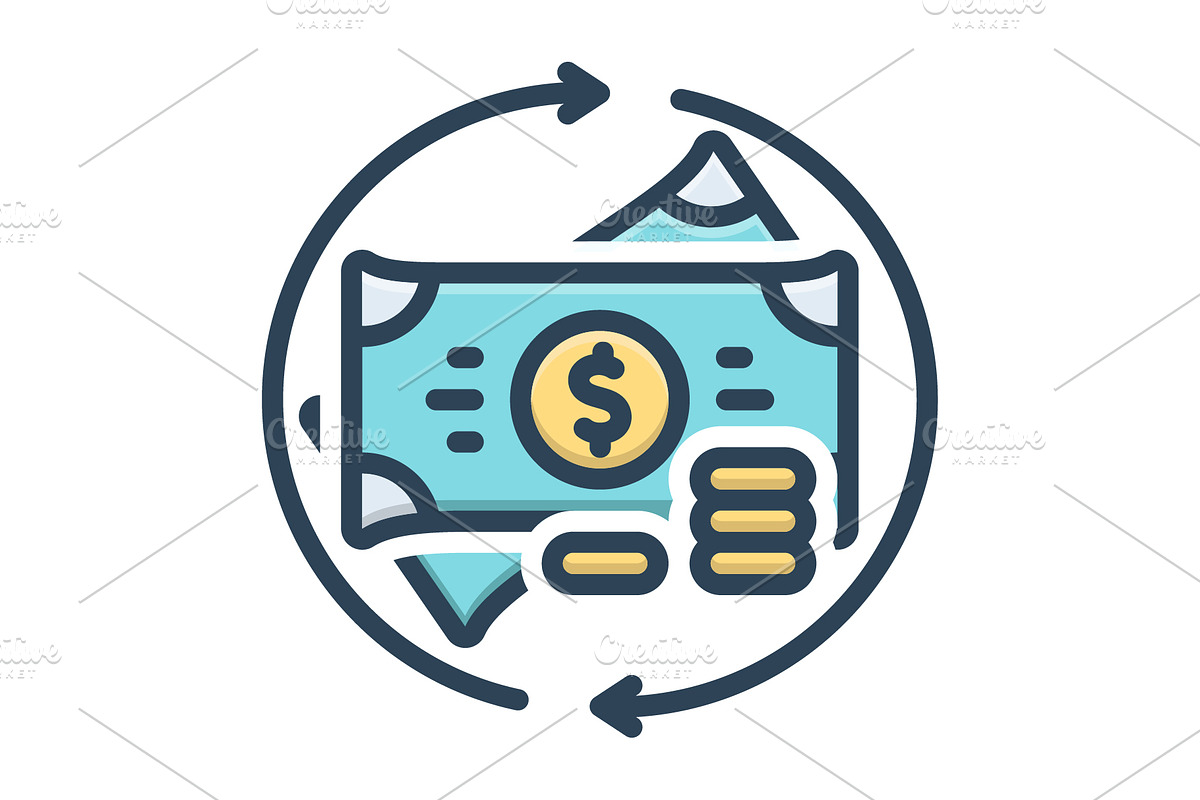 Exchanges transaction color icon, a Duotone Icon by Creative priyanka