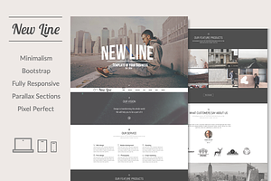 New Line | Minimalism HTML template