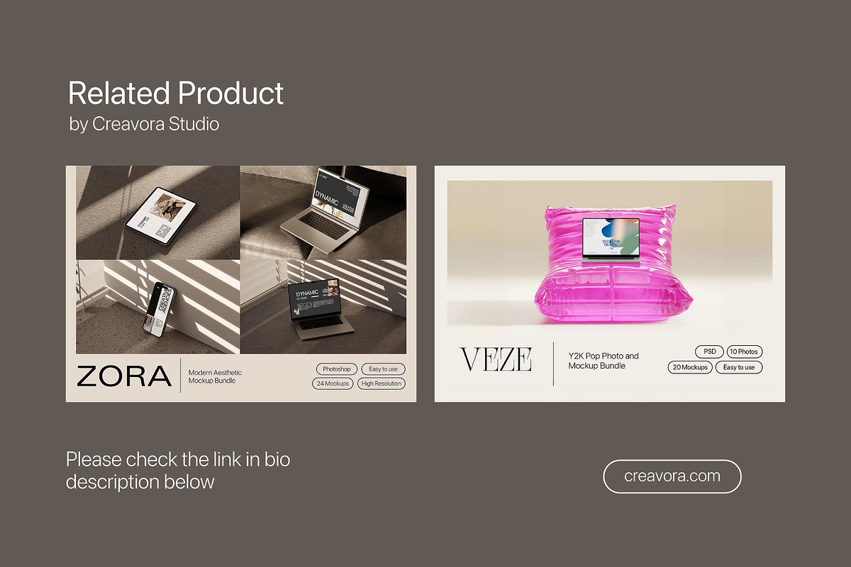 NUERA - Warm Vibes Mockup Bundle, a Device Mockup by Creavora (Photo 10 of 10)