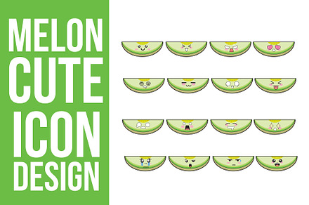 Melon Cute Icons Design