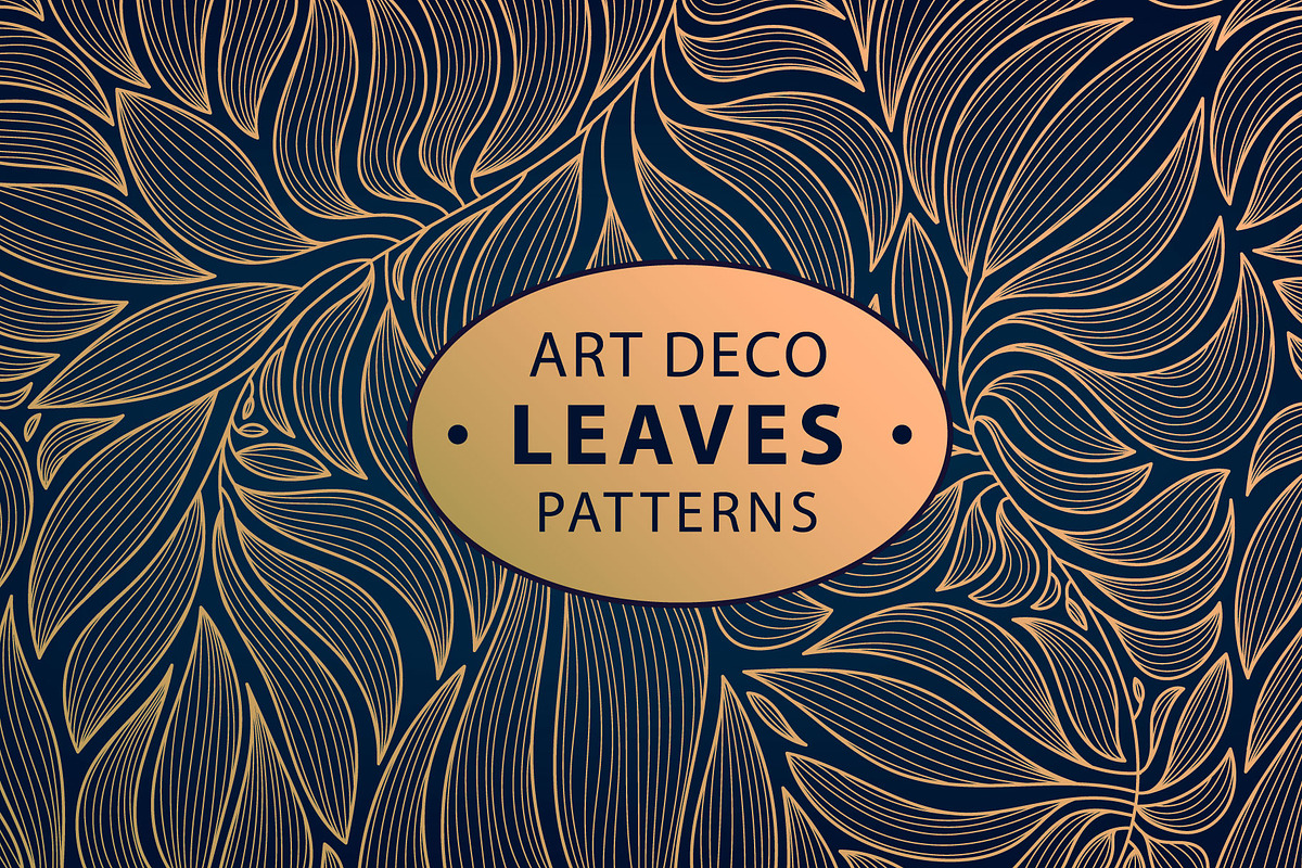 Art Deco Leaves Patterns, a Pattern Graphic by Marylia (Photo 1 of 13)