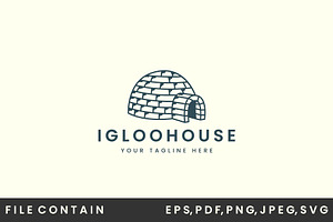 Eskimo igloo house logo vector