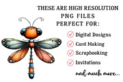 Whimsical Spring Dragonfly Clipart, an Illustration by OK Design (Thumbnail 5 of 6)