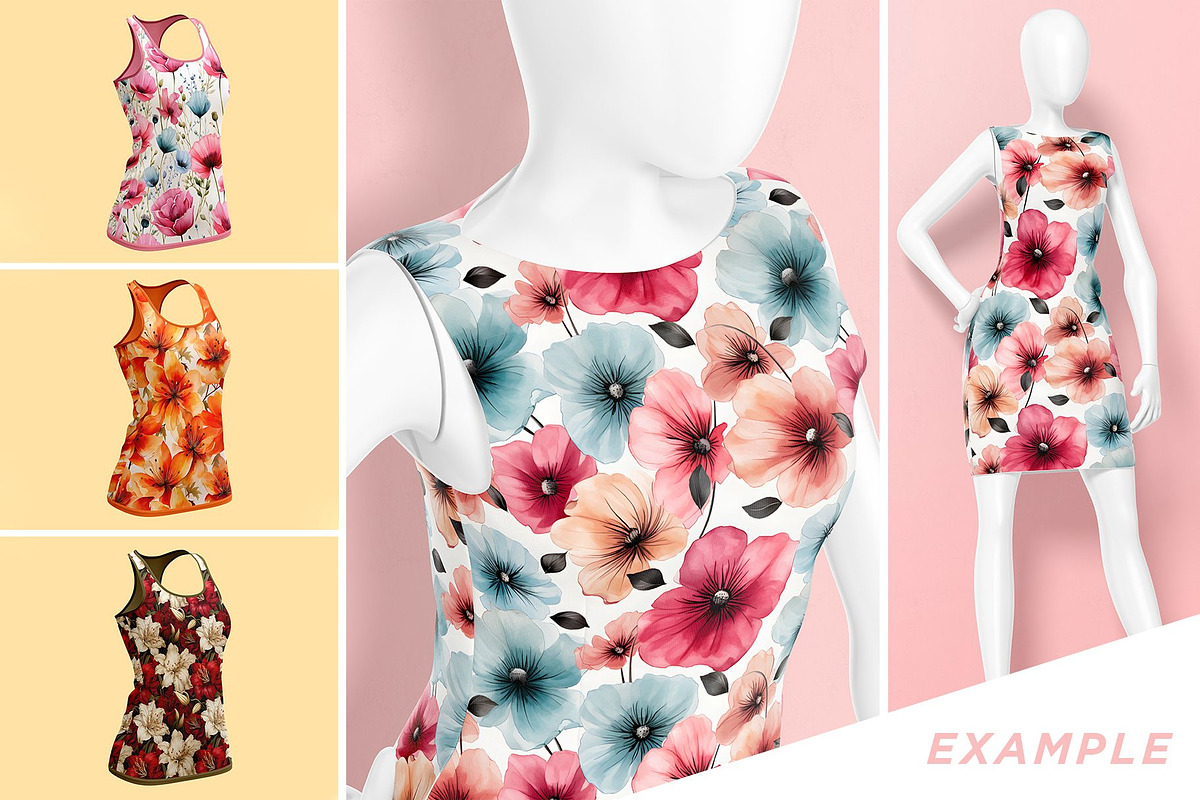 Botanical Summer Flower Pattern Set, a Pattern Graphic by Vibrand Studio (Photo 4 of 12)