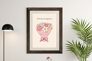 Retro Mother's Day Clipart, Girly, a Seasonal Illustration by TitaLivingArt (Thumbnail 7 of 9)