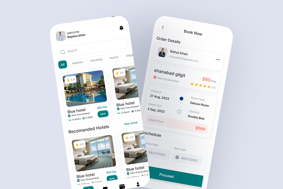 hotel booking app design, a Marketing Template by RayeesKhan (Photo 2 of 5)