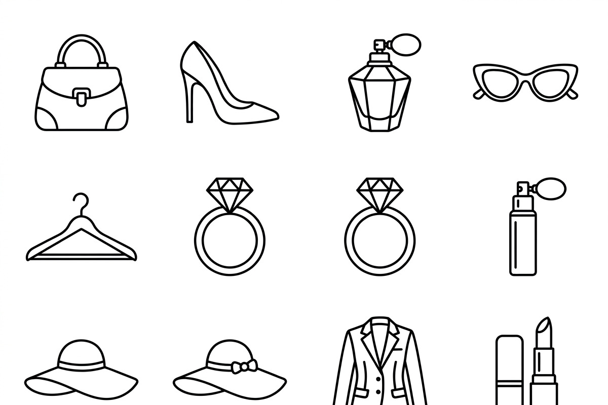 500 Fashion Brand Vector Icons, an Outline Icon by adenpinkstore (Photo 2 of 12)