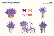 Lavender watercolor clipart, an Animal Illustration by Where summer is (Thumbnail 5 of 7)
