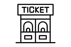 Ticket Office Line Icon, an Icon by Pexelpy