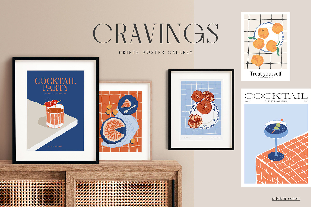 Food Cravings Prints Posters, an Object Graphic by iStar Design (Photo 8 of 14)