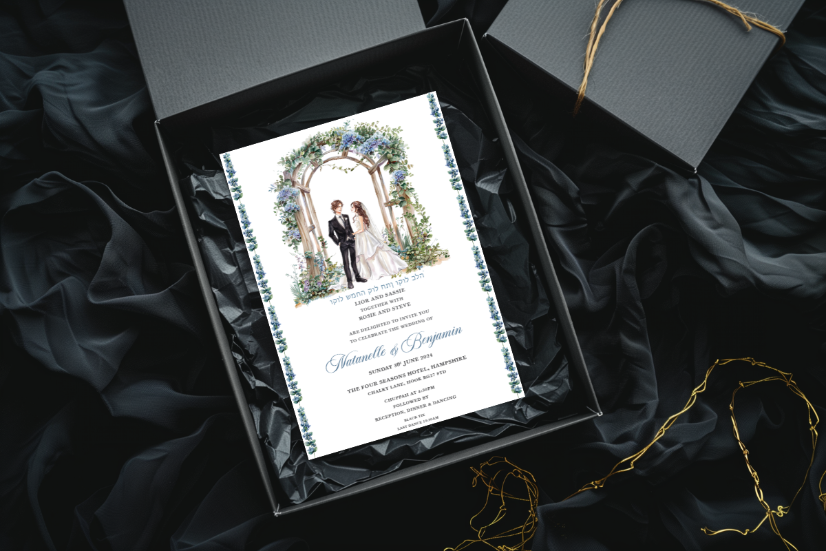 Watercolor Wedding Invitation Card, a Card Template by Isbah_studio (Photo 8 of 8)