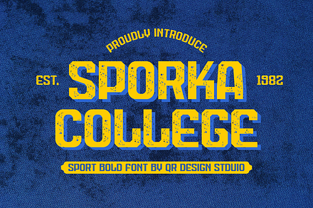 Sporka College - Sport Font, a Sans Serif Font by QR Design Studio