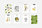 Safari Animals Children clipart set, an Animal Illustration by JuliyArt (Thumbnail 4 of 12)