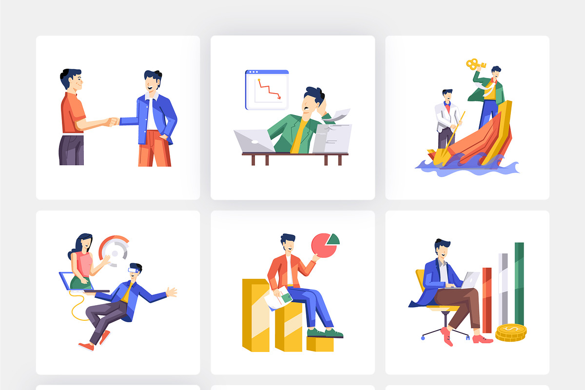 Business and Work illustration Set, a Work Illustration by Vectors Market (Photo 7 of 8)