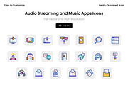 Audio Streaming and Music Apps Icons, an Icon by Wencory (Thumbnail 1 of 2)