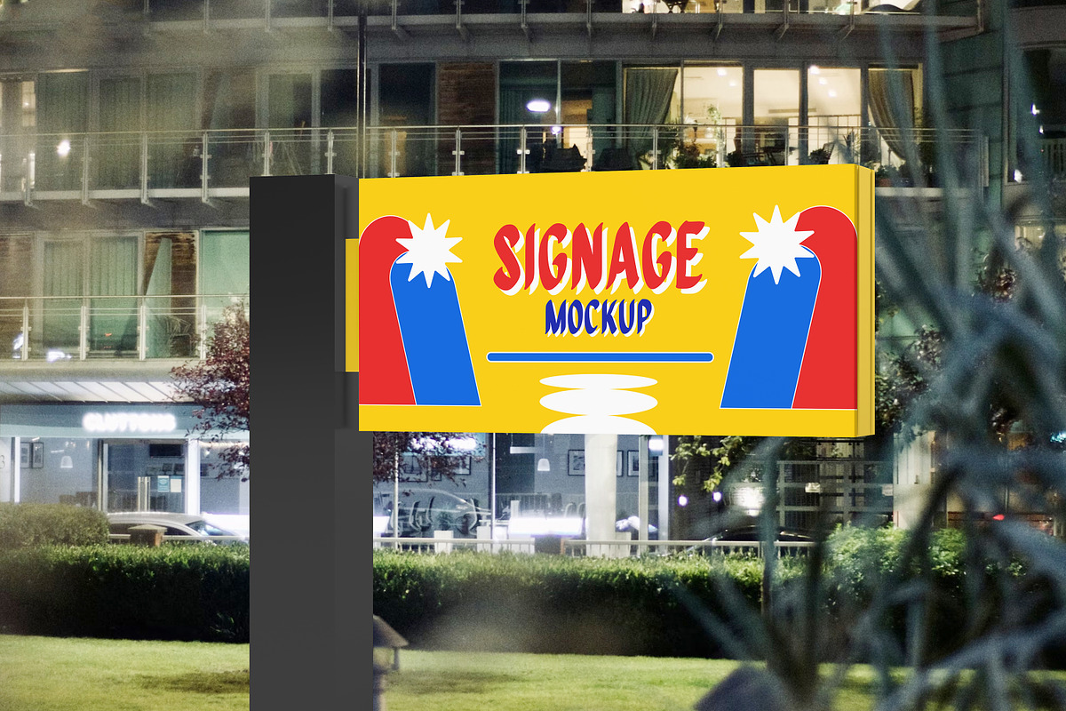 Signage Mockups, an Advertising Mockup by safrizalstudio (Photo 4 of 4)