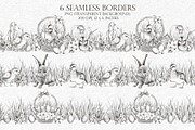 Happy Easter (cute animals), an Animal Illustration by Elena_Sedova (Thumbnail 5 of 14)