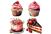 Watercolor Bakery Clipart, an Illustration by Craft Nest (Thumbnail 8 of 8)