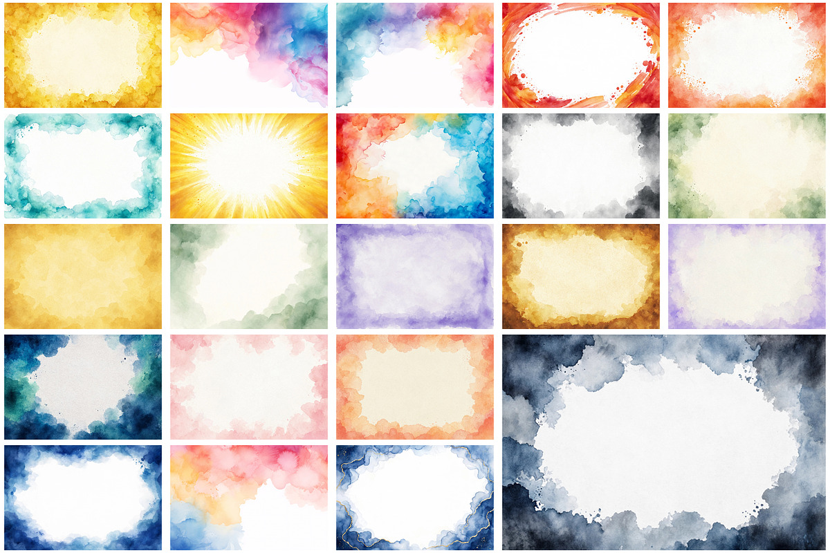 Watercolor Border Background, a Background Graphic by Forhadx5 (Photo 3 of 9)