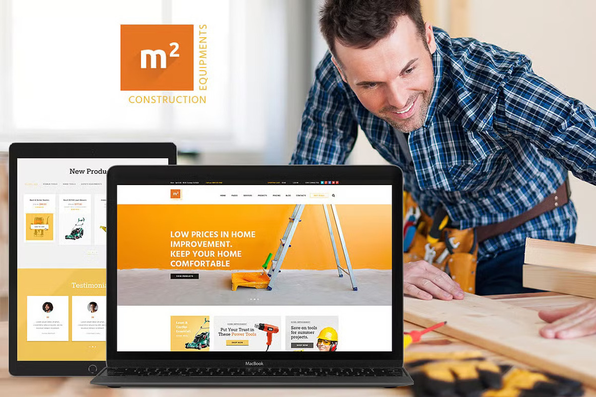 HTML Construction Home Template, a HTML Template by UInstrument (Photo 1 of 3)