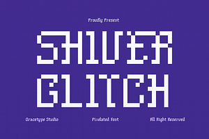 Shiver Glitch | Pixelated Font, a Sans Serif Font by gracetype_studio