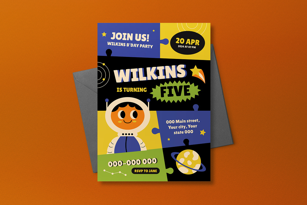 Birthday Invitation, an Invitation Template by graphicook (Photo 2 of 3)
