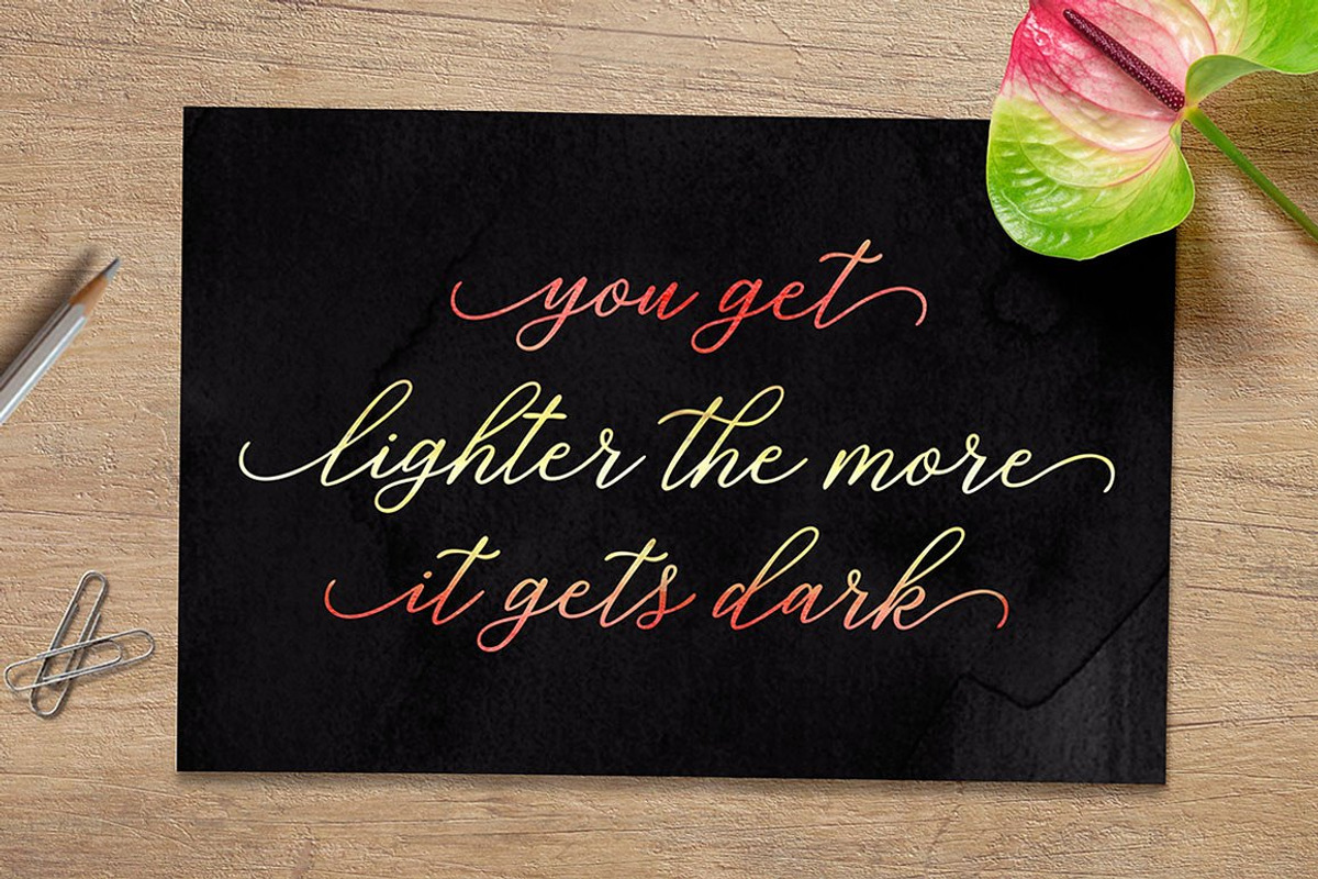 Rosabelia - Script & Sans Serif, a Script Font by Solidtype (Photo 9 of 11)