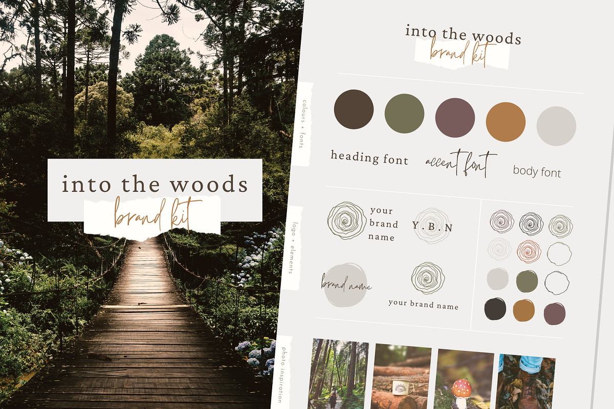 Into The Woods Nature Brand Logo Kit, a Branding & Logo Template by CreativeWilderness (Photo 1 of 10)