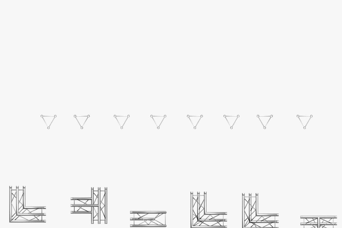 Mini Triangular Trusses- 14 PCS, an Architecture 3D Model by akerStudio (Photo 2 of 35)