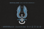 Mystical Bird with Arrow Vector, an Education Illustration by Tovarkovdesign (Thumbnail 1 of 9)