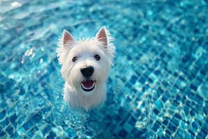 Happy white West Highland Terrier, an Animal Photo by MistyDay