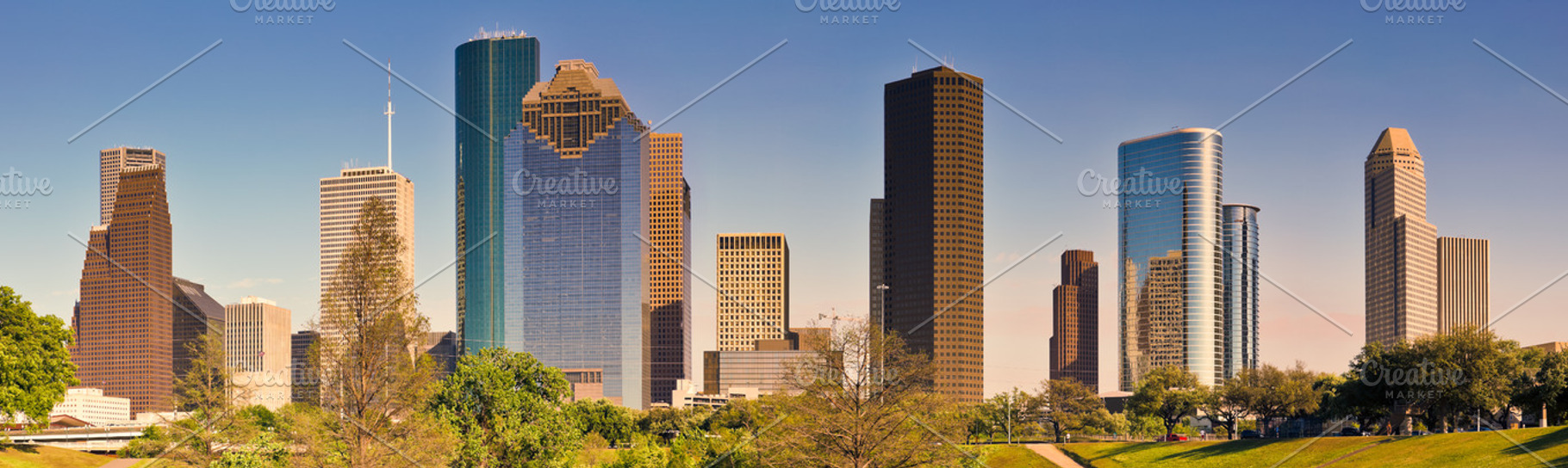 Houston skyline containing houston, skyline, and texas, an Architecture Photo by FunkyMedia