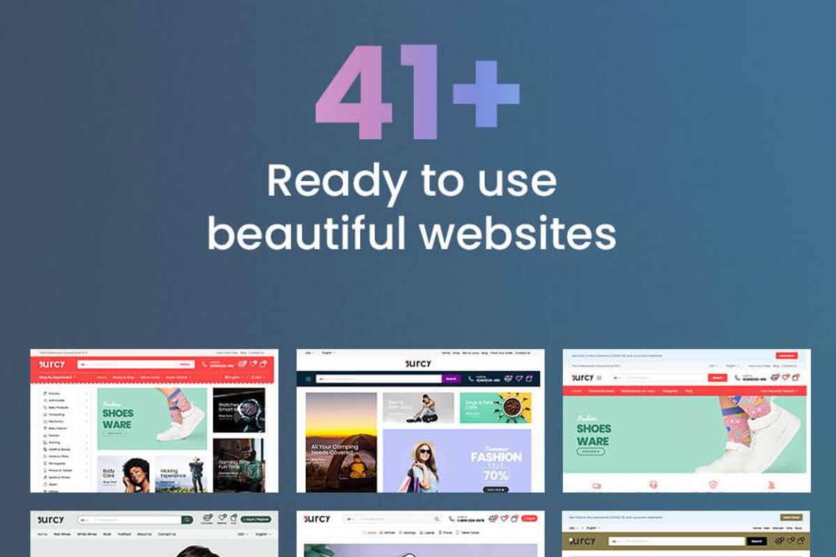 Jurcy -  Multipurpose & Multi-vendor, a WordPress Template by HRProShop (Photo 2 of 8)