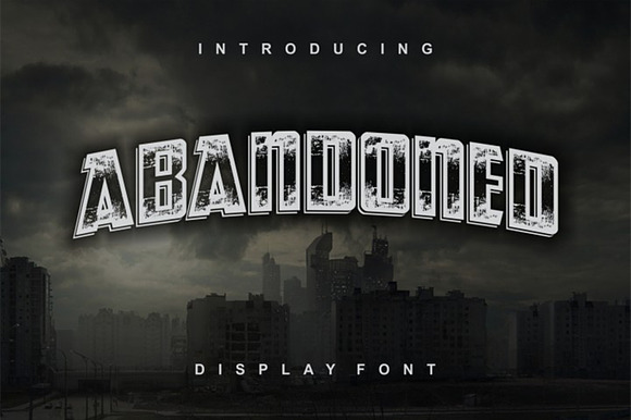Abandoned typeface display font preview 3