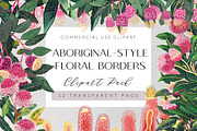 Aboriginal-Style Australian Borders, a Decorative Illustration by Pawcasso's Portraits (Thumbnail 1 of 7)