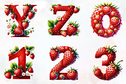 Spring strawberry Alphabet clipart, an Illustration by RobertsArt (Thumbnail 3 of 7)