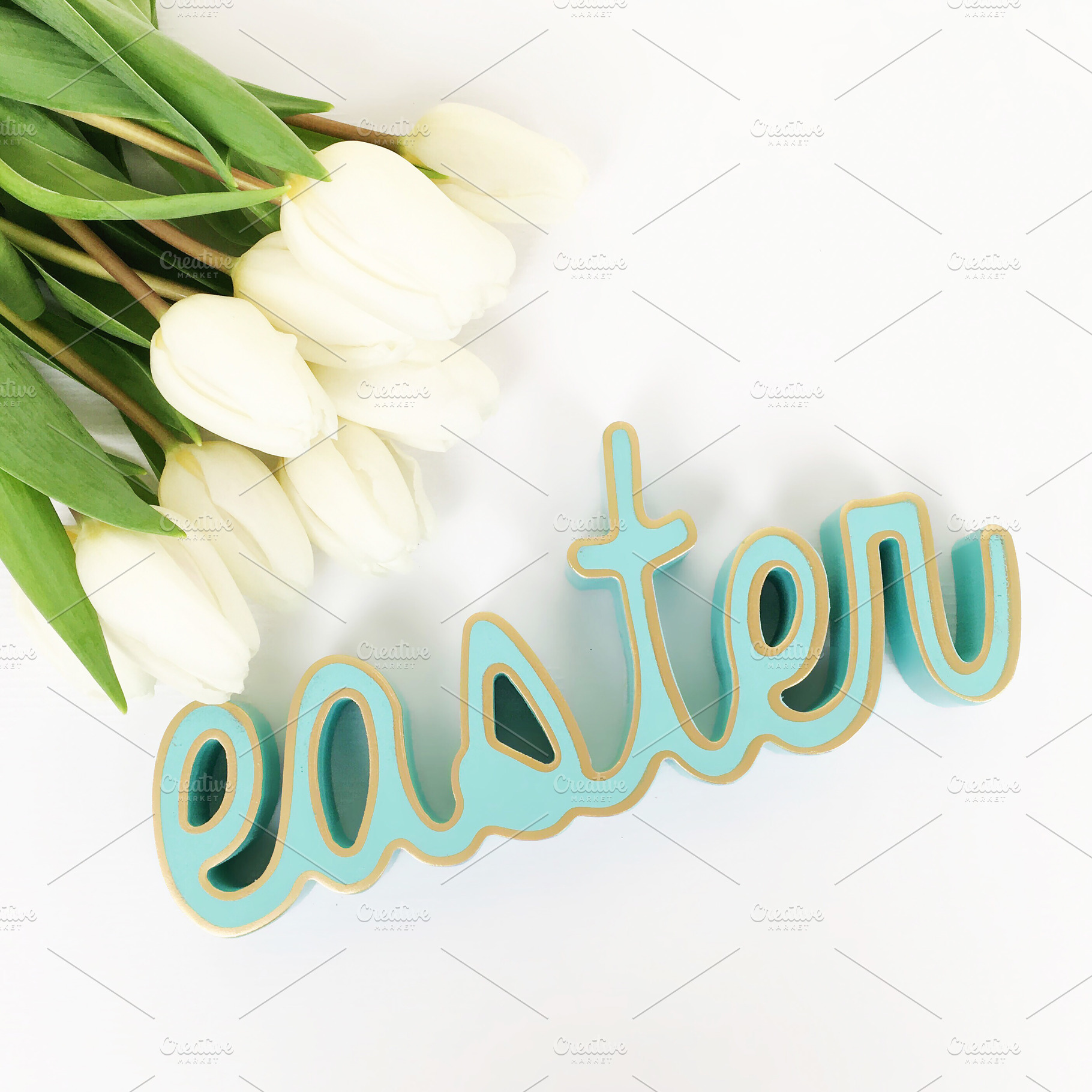 Easter tulips containing easter, tulips, and white tulips, a Holiday Photo by Hudson Lark Studio