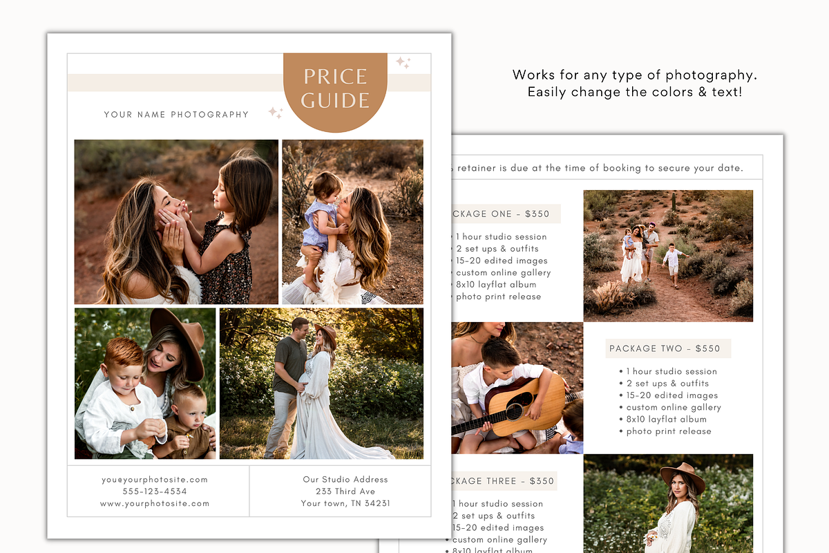 Photography Price Guide Template, a Flyer Template by Sweet Little Muse (Photo 2 of 4)