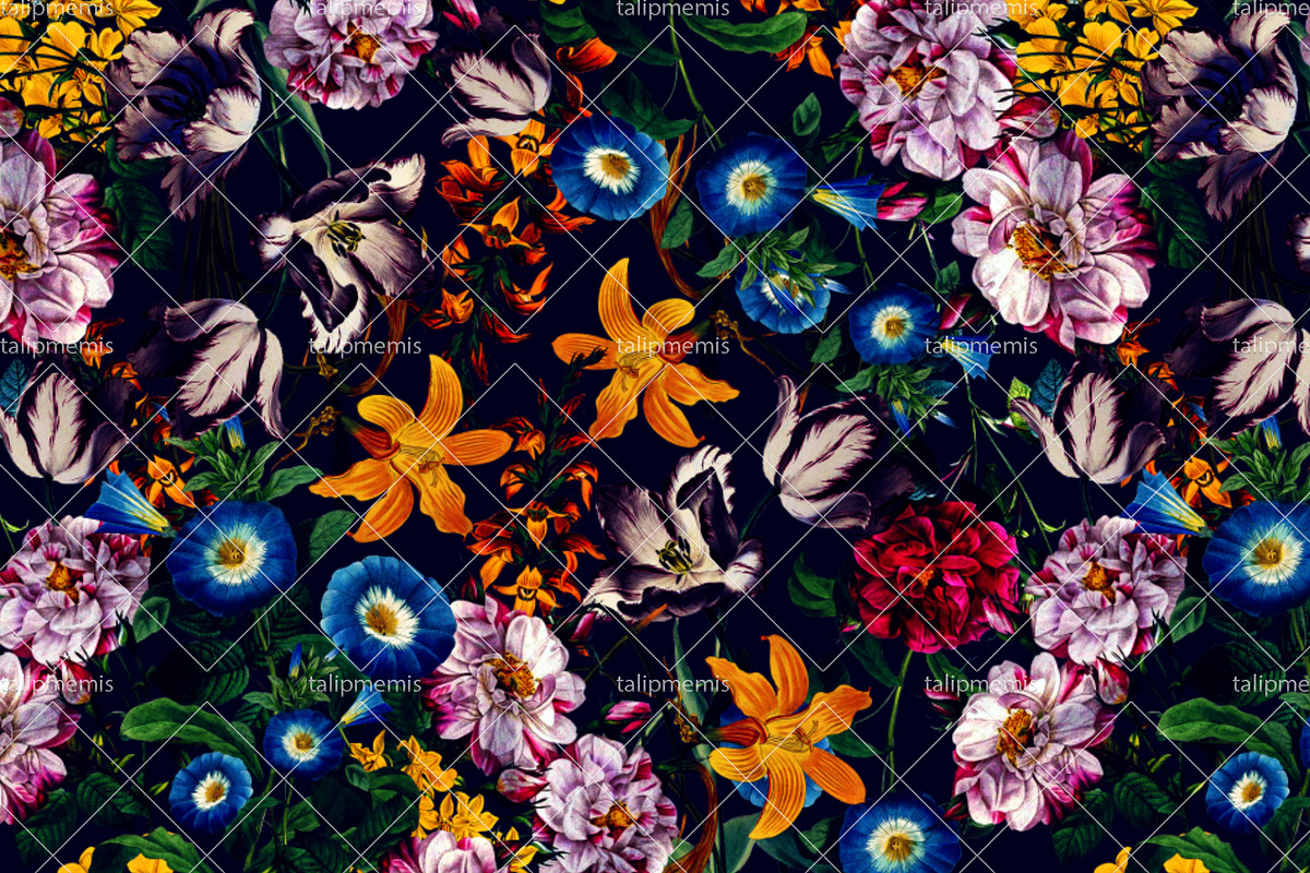 Botanical Flowers - Seamless Pattern, a Pattern Graphic by Talip Memis (Photo 1 of 6)