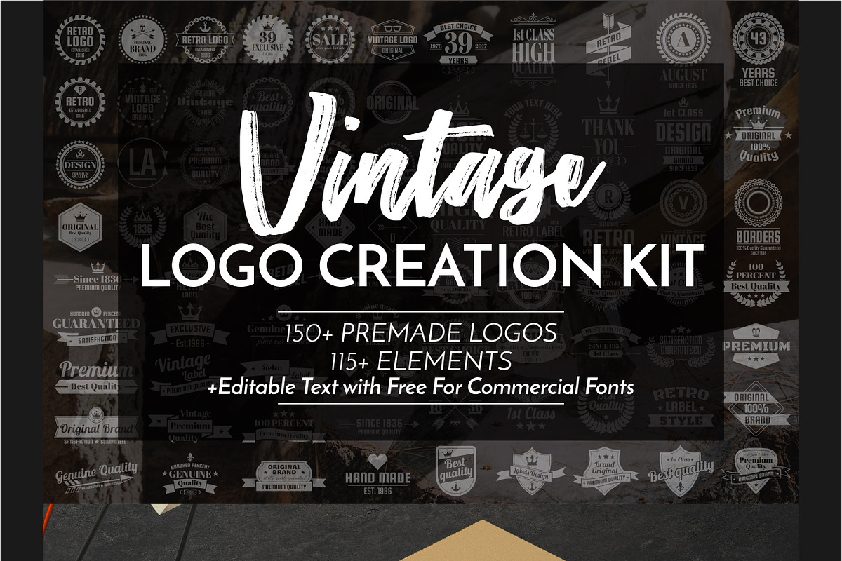 Vintage Logo Creation Kit, a Branding & Logo Template by Toonsteb (Photo 7 of 7)