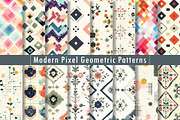 Modern Pixel Geometric Patterns, a Texture Graphic by Dream Creation (Thumbnail 1 of 7)