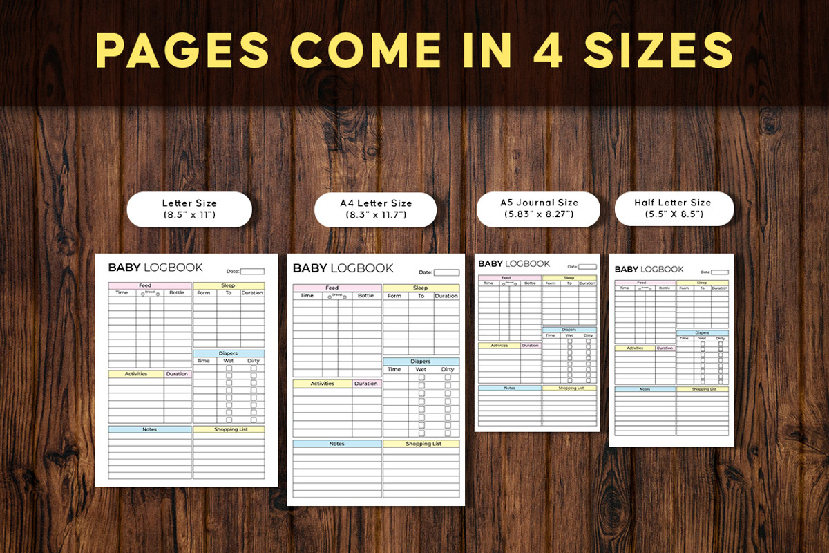 Editable Baby Daily Log | Baby Care, a Print Template by Graphicsnext (Photo 4 of 7)