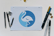 Circle Stork Bird Animal Logo, a Branding & Logo Template by jongcreative (Thumbnail 3 of 4)