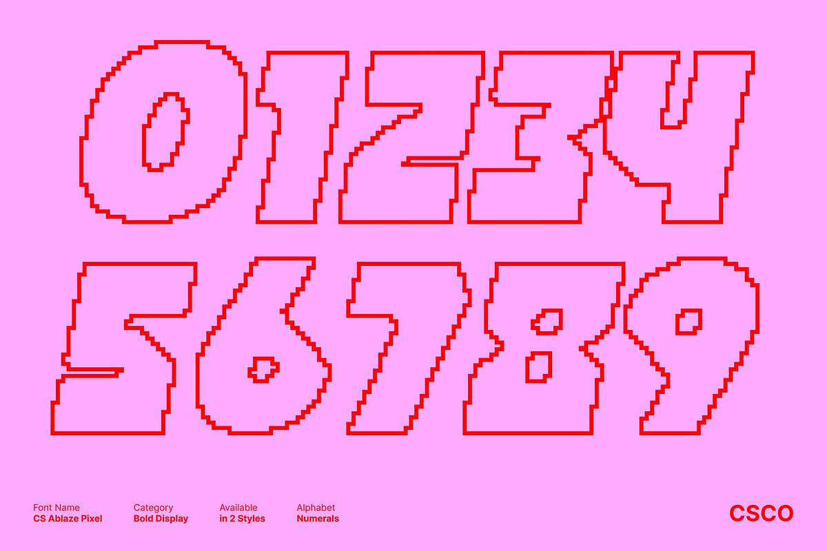 CS Ablaze Pixel, a Sans Serif Font by Craft Supply Co. (Photo 7 of 8)